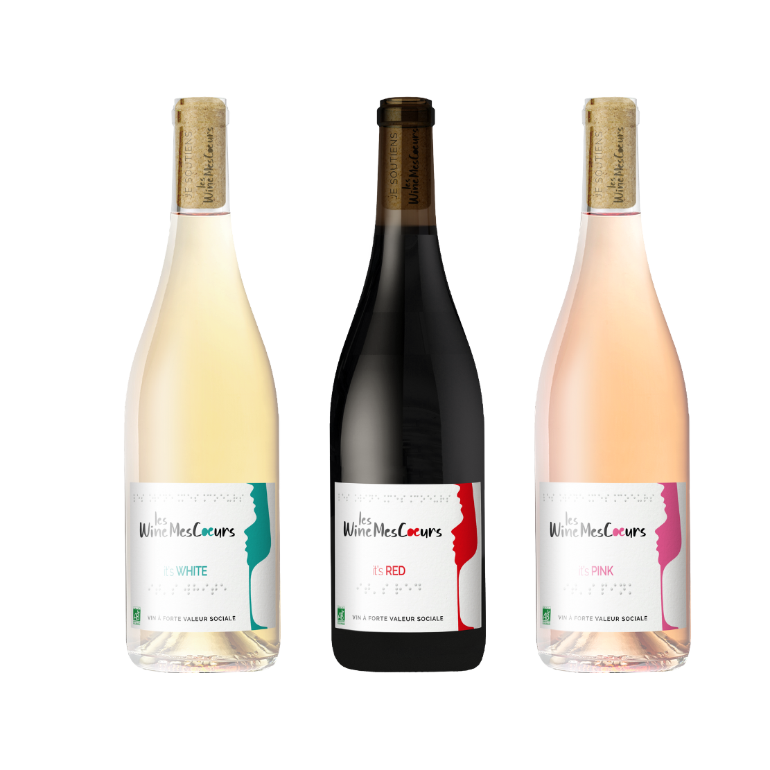Photo montrant les vins WineMesCoeurs.