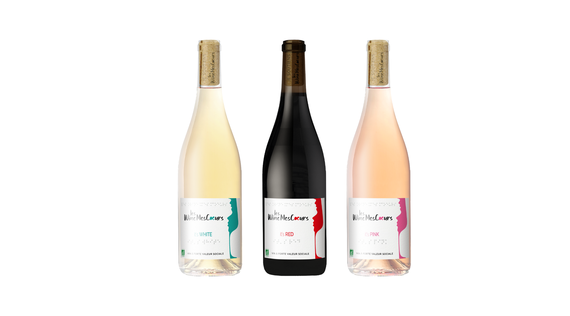 Photo montrant les vins WineMesCoeurs.